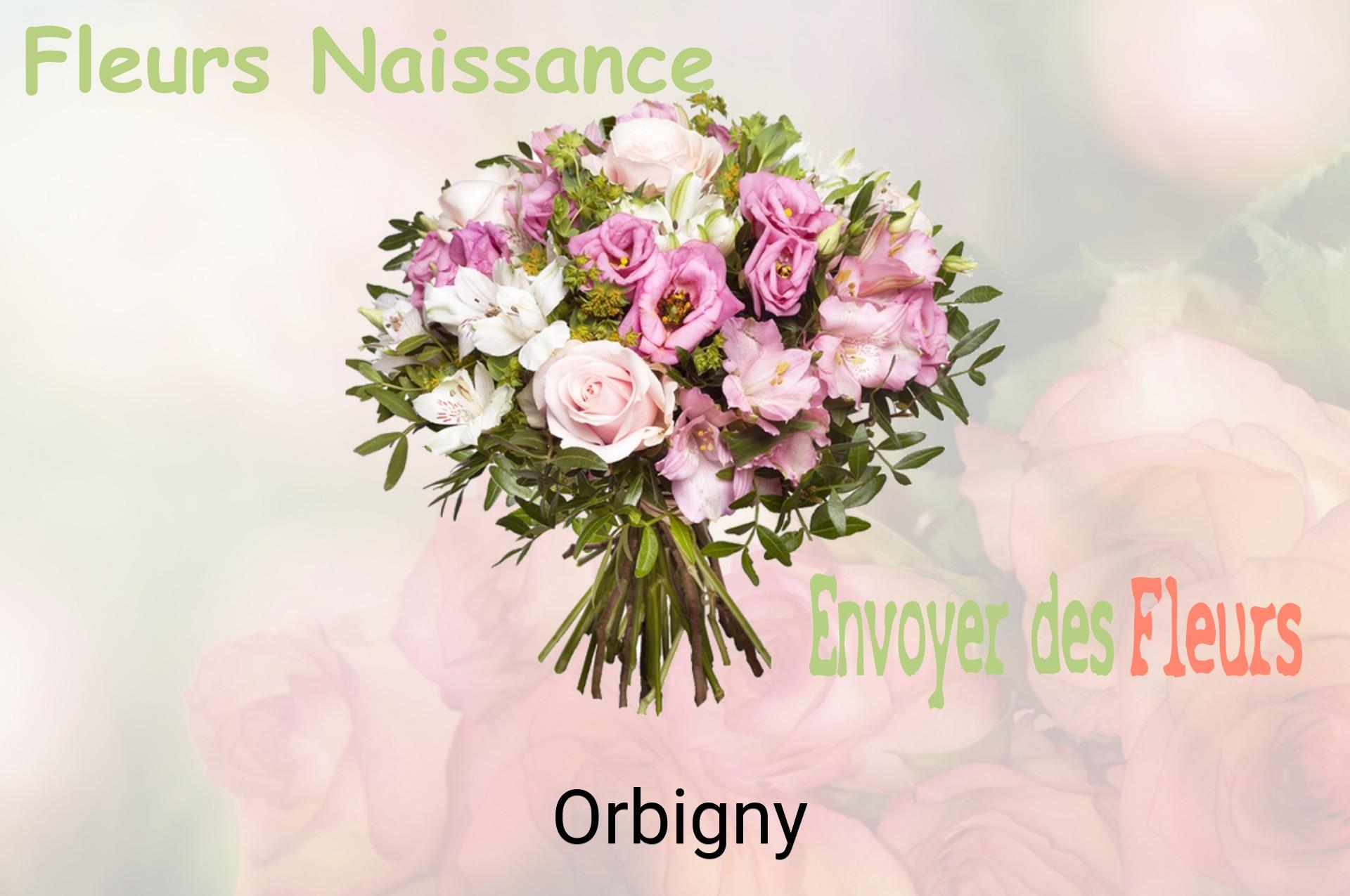 Bouquet de fleurs de naissance livré à Orbigny